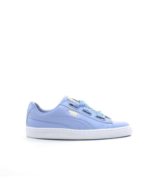 PUMA Blue Basket Heart Crochet Trainers