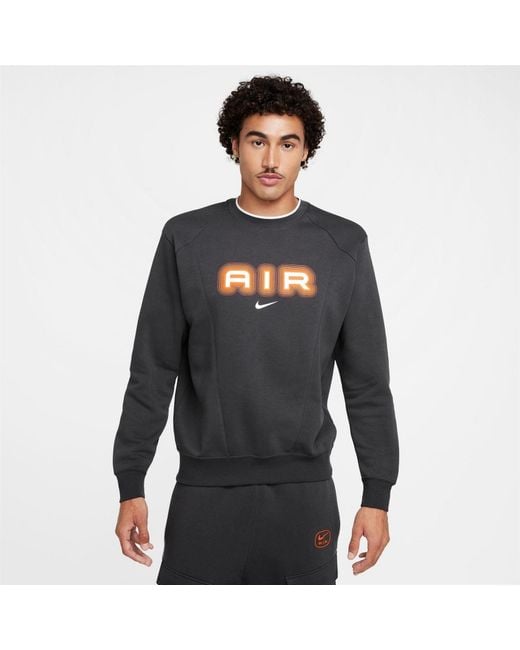 Nike Gray Nsw Sw Air Crew Fleece Bb for men