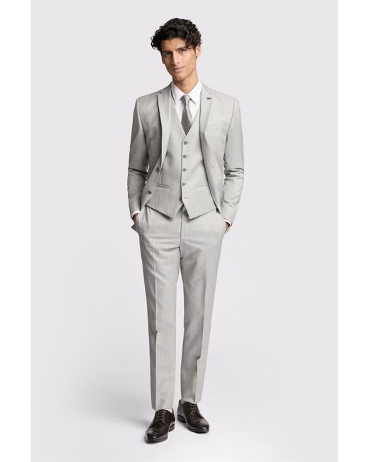 Ted Baker Gray Single Breasted Long Sleeve Two Button Slim Fit Suit Jacket for men