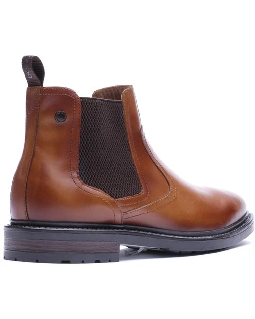 Base London Brown Smith Leather Boots for men