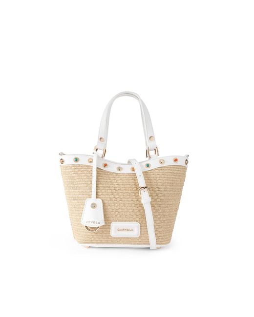 Carvela Kurt Geiger White Amalfi Mini Stone Bag