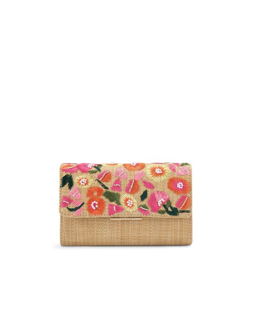 Carvela Kurt Geiger Pink Giorgia Flower Clutch Bag