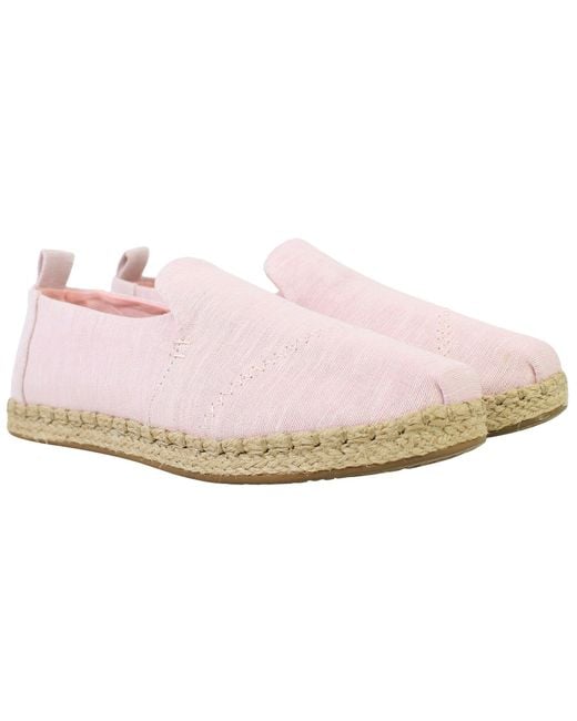 TOMS Pink Deconstructed Espadrilles Textile