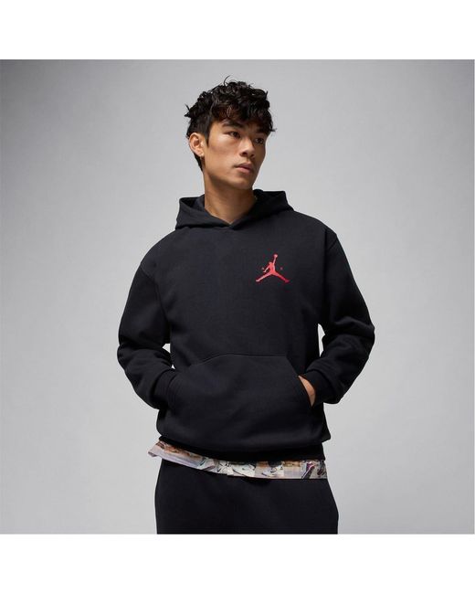 Nike Black Jumpman Hooded Neck Long Sleeve Sweatshirt for men