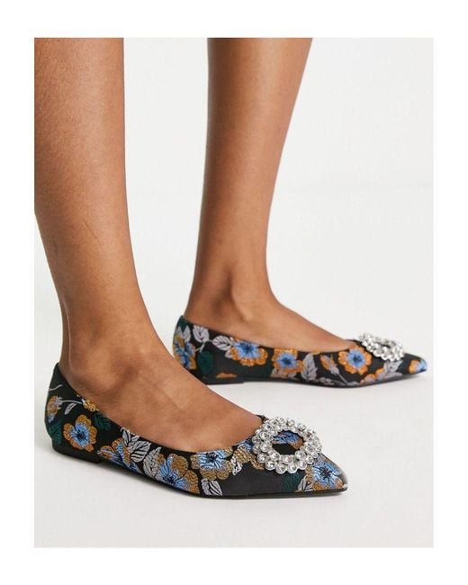 Embellished pointed flats sale
