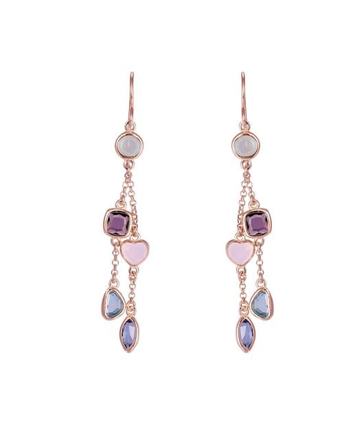 Orphelia Metallic 'Bling' 925 Sterling Drop Earrings
