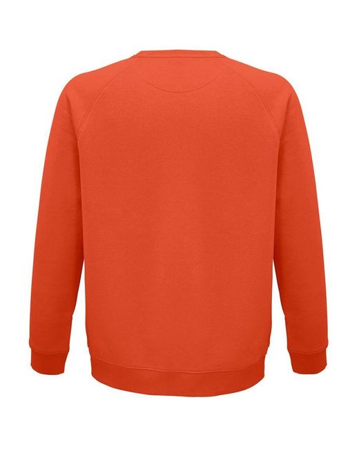 Sol's Orange Adult Space Organic Raglan Sweatshirt (Burnt)