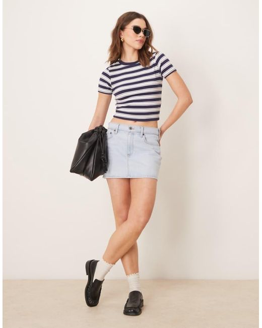 Abercrombie & Fitch Natural Denim Mini Skirt