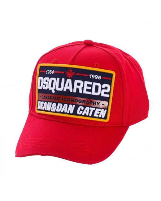 DSquared² Red Cap With Adjustable Strap Bmc0355-05C00001 for men