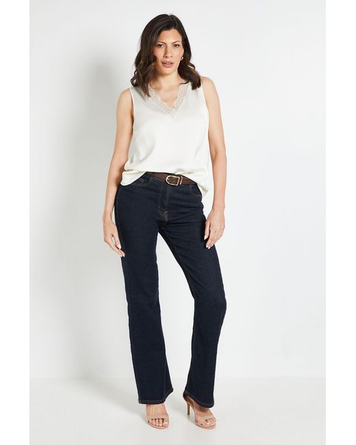 Wallis White Lace Trim Cami Top