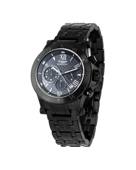 Bobroff Herrenuhr Quartz in Black für Herren