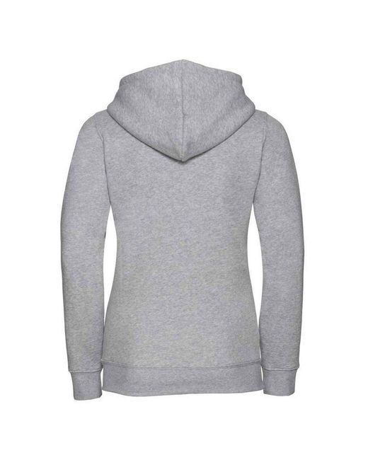 Russell Gray Ladies Authentic Full Zip Hoodie (Light Oxford)