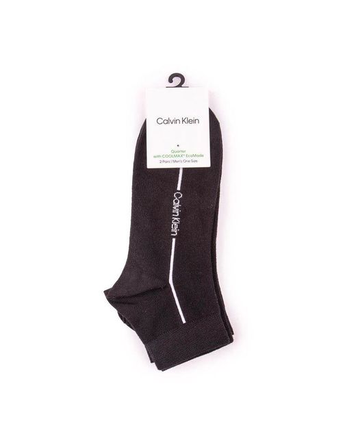 Calvin Klein White 2 Pack Quarter Socks for men