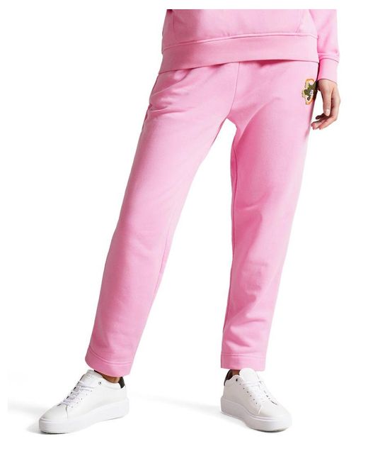 Ted Baker Pink Nicolez Jersey Jogger With Flower, Cotton