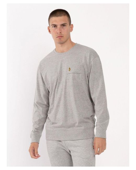 Luke 1977 Gray Knoxville Relaxed Fit Jersey Sweatshirt for men