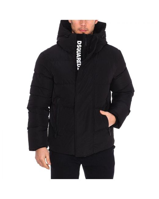 DSquared² Black Padded Jacket With Hood S71An0305-S53353 for men