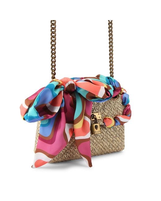 Kurt Geiger Blue Mini Brixton Scarf Bag