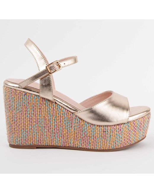Montevita Metallic Wedge Sandal Salia12
