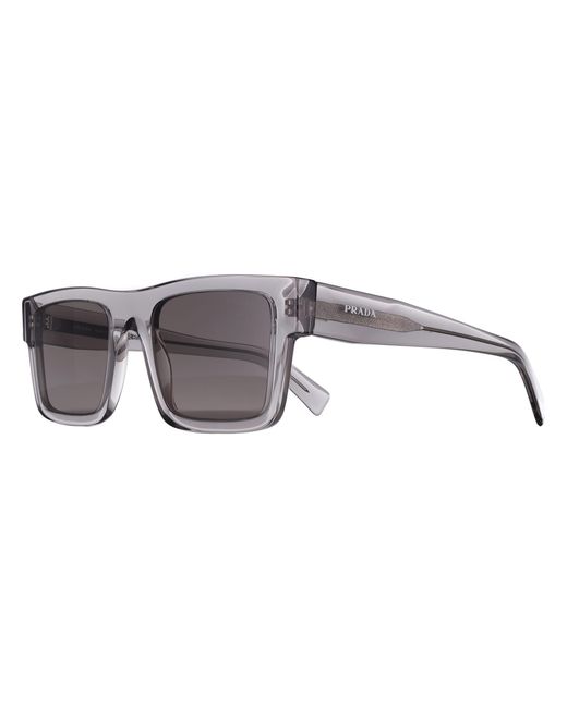 Prada Gray Rectangle Hematite Dark Pr19Ws for men