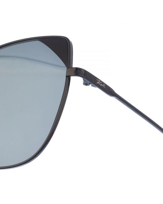 Karl Lagerfeld Blue Butterfly-Shaped Metal Sunglasses Kl341S