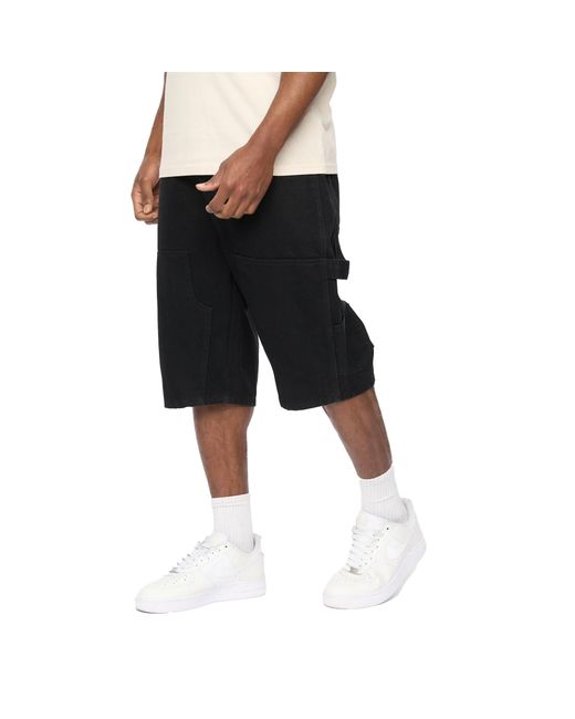 Crosshatch Black Teleman Denim Shorts Cotton for men