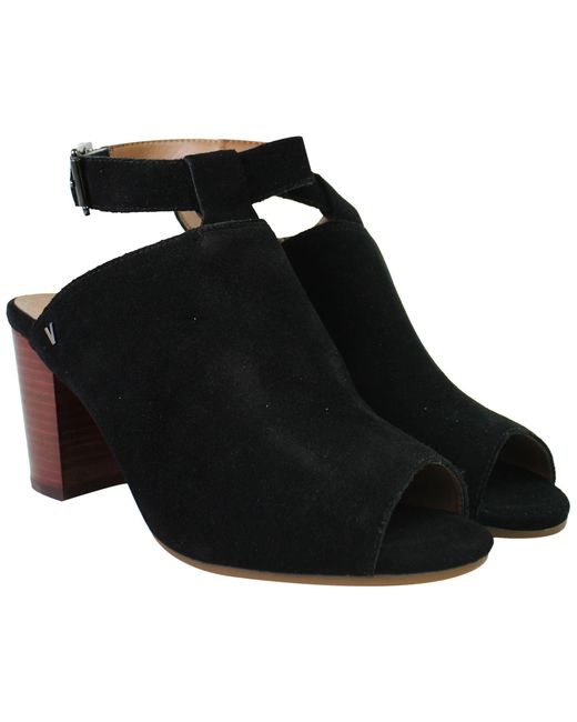 Vionic Black Kaia Heeled Sandals Suede