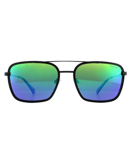 Polaroid Green Aviator And Polarized Sunglasses Metal for men