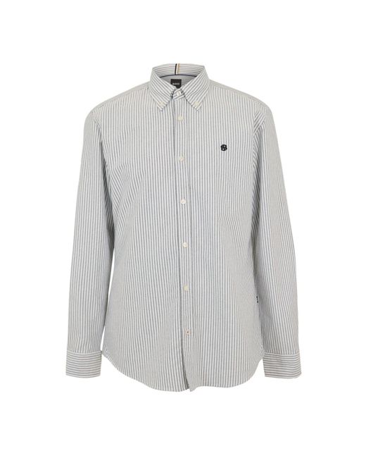 Boss Gray H Roan Oxford Shirt for men