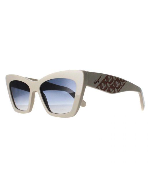 Ferragamo Blue Sunglasses Sf1081Se 103 Ivory Gradient
