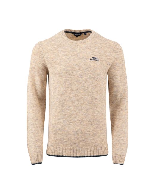 Weird Fish Natural Gorleston Crew Neck Sweatshirt for men
