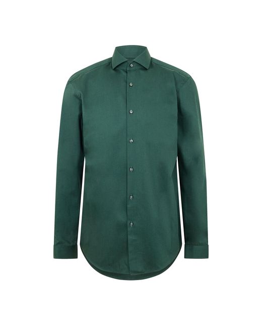 Boss Green Spread Collar Long Sleeve Oxford Shirt for men