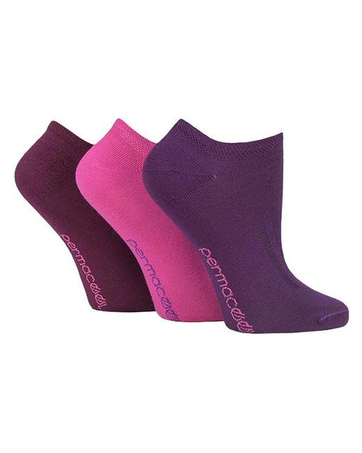 Permacool Purple Breathable Anti Sweat Trainer Quarter Socks For Hot Weather
