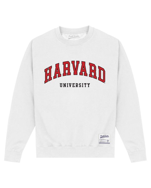 Park Fields White Harvard University Script Sweatshirt Cotton