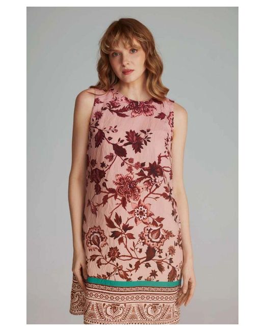 GUSTO Multicolor Printed Sleeveless Dress
