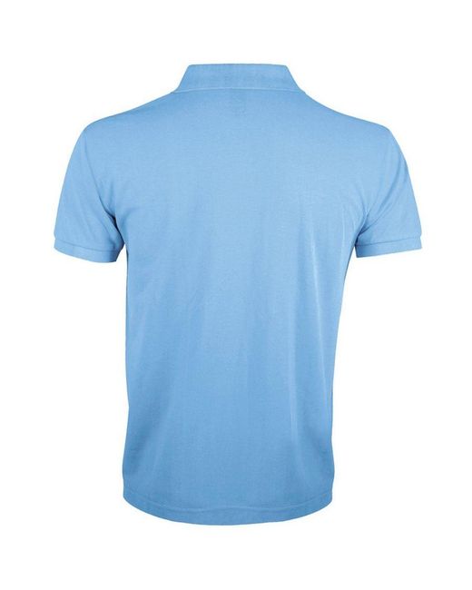 Sol's Blue Prime Pique Plain Short Sleeve Polo Shirt (Sky) for men
