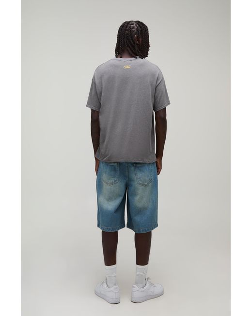 BoohooMAN Green Oversized Boxy Ofcl Washed Brazil T-Shirt for men
