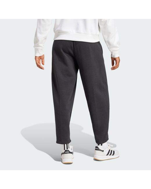Adidas Black Essentials Contemporary Logo Fleece Barrel Pants