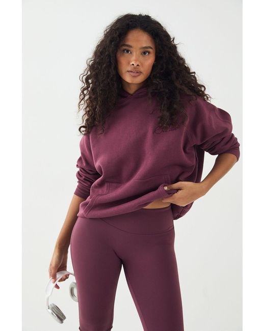 DSGN Studio Purple Contrast Script Oversized Hoodie