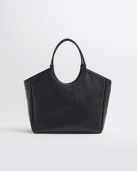 River Island Black '' Embossed Shopper Bag