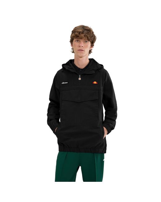 Ellesse Black Mont 3 Overhead Jacket Cotton for men