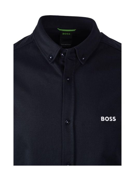 Boss Blue Boss B_Motion Long Sleeved Shirt Dark for men