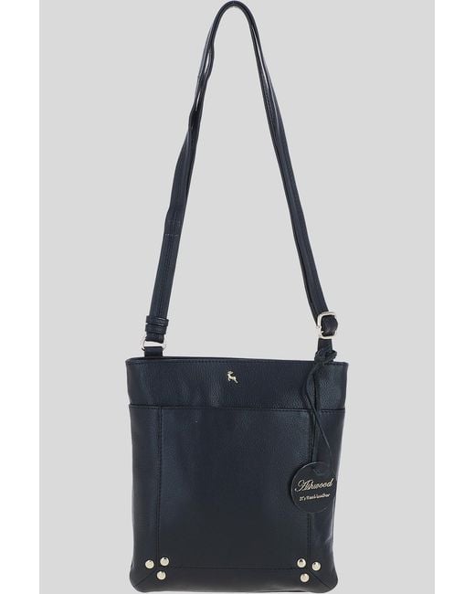 Ashwood Leather Blue 'Doriana' Real Crossbody Bag