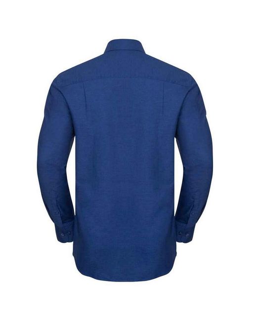 Russell Blue Collection Oxford Long-Sleeved Formal Shirt (Bright Royal) for men