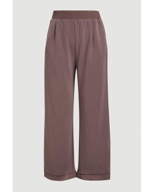 Karen Millen Brown Plus Size Premium Luxe Wide Leg Jogger
