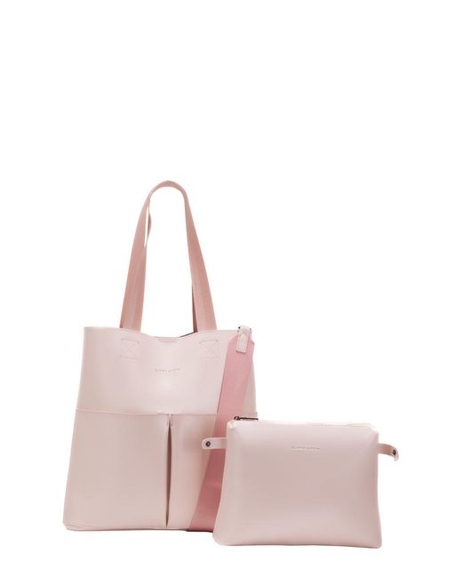 Claudia Canova Pink Eugenia Twin Strap Pocketed Tote