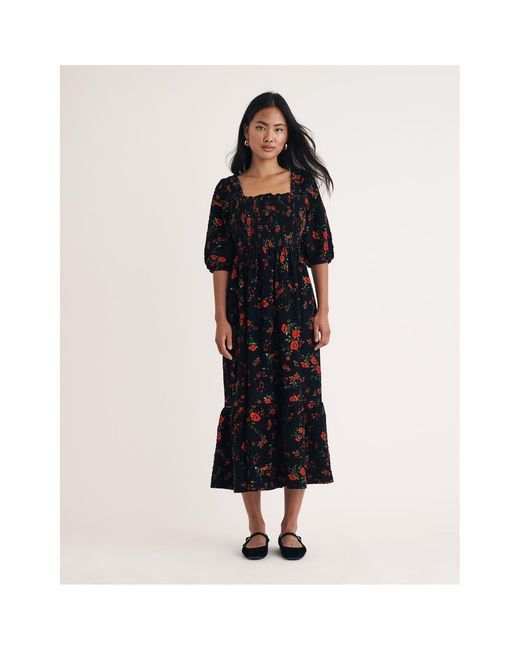 Nobody's Child Black Nobodys Elsa Square Neck Midi Dress