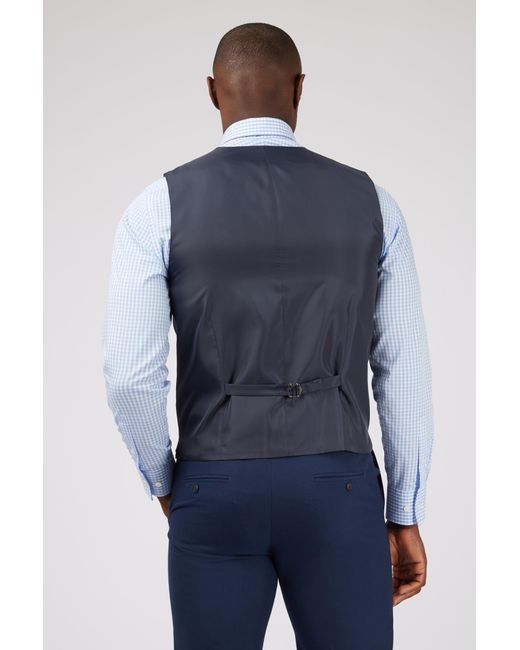 Limehaus Blue Slim Fit Waistcoat for men