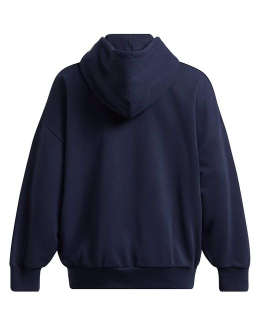 Under Armour Blue Icon Hooded Neck Drop Shoulder Oversize Fit Top