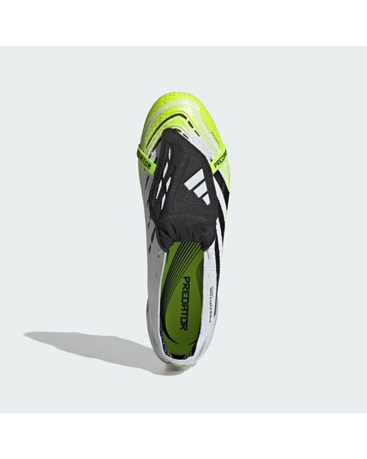 Adidas Originals Green Predator Elite Fold-Over Tongue Soft Ground Boots