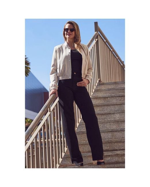 Sosandar Blue Stone Bomber Jacket